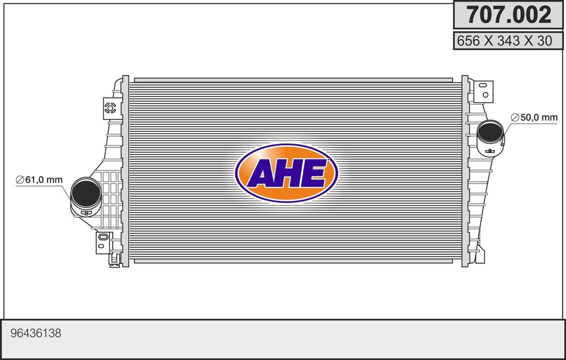AHE 707.002 Intercooler, charger 707002: Buy near me in Poland at 2407.PL - Good price!