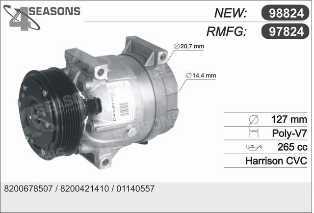 AHE 97824 Compressor, air conditioning 97824: Buy near me in Poland at 2407.PL - Good price!