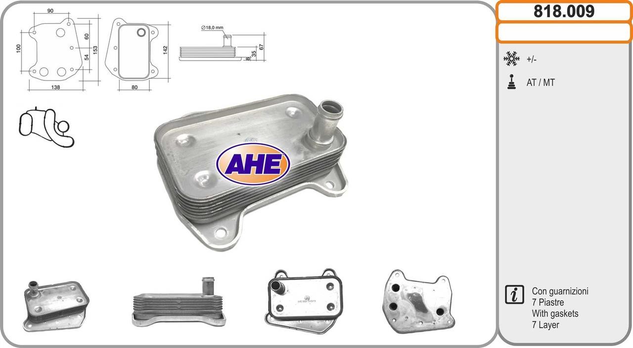 AHE 818.009 Oil Cooler, engine oil 818009: Buy near me in Poland at 2407.PL - Good price!