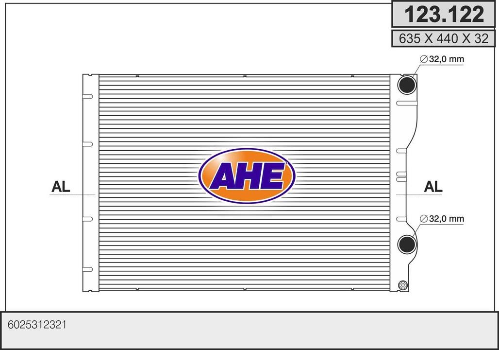 AHE 123.122 Radiator, engine cooling 123122: Buy near me in Poland at 2407.PL - Good price!