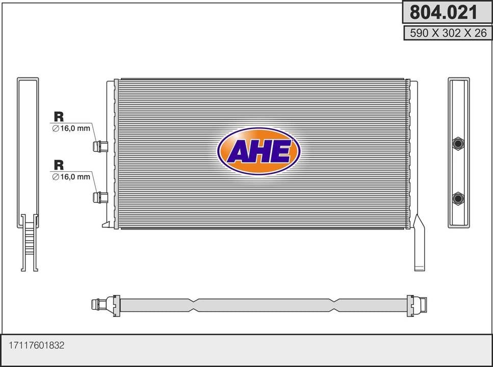 AHE 804.021 Oil Cooler, engine oil 804021: Buy near me in Poland at 2407.PL - Good price!