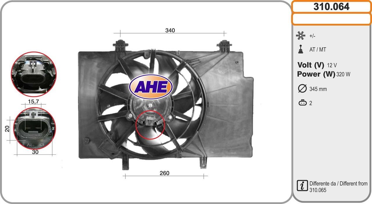 AHE 310.064 Fan, radiator 310064: Buy near me at 2407.PL in Poland at an Affordable price!