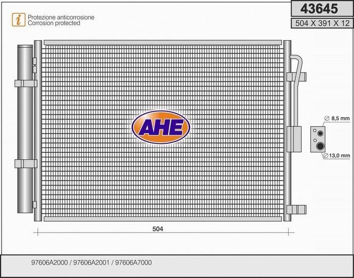 AHE 43645 Condenser 43645: Buy near me at 2407.PL in Poland at an Affordable price!