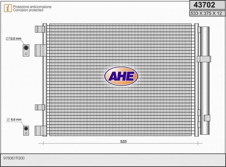 AHE 43702 Condenser 43702: Buy near me in Poland at 2407.PL - Good price!
