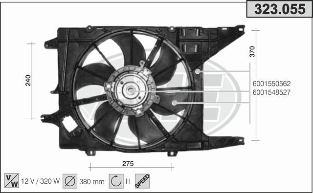 AHE 323.055 Fan, radiator 323055: Buy near me in Poland at 2407.PL - Good price!