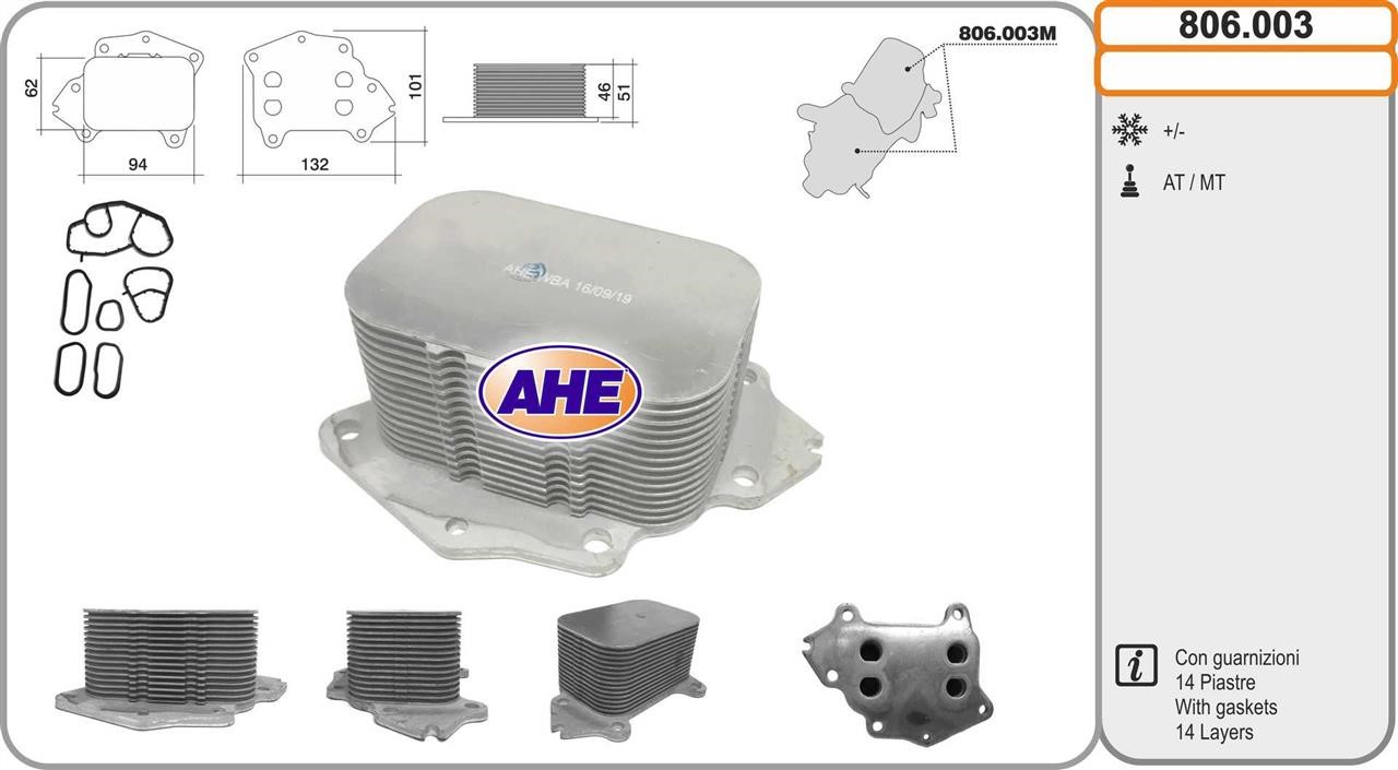 AHE 806.003 Oil Cooler, engine oil 806003: Buy near me in Poland at 2407.PL - Good price!