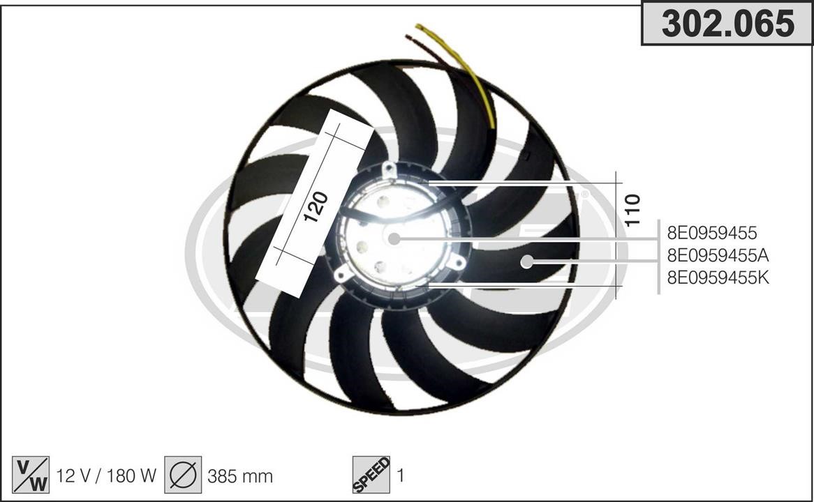 AHE 302.065 Fan, radiator 302065: Buy near me in Poland at 2407.PL - Good price!