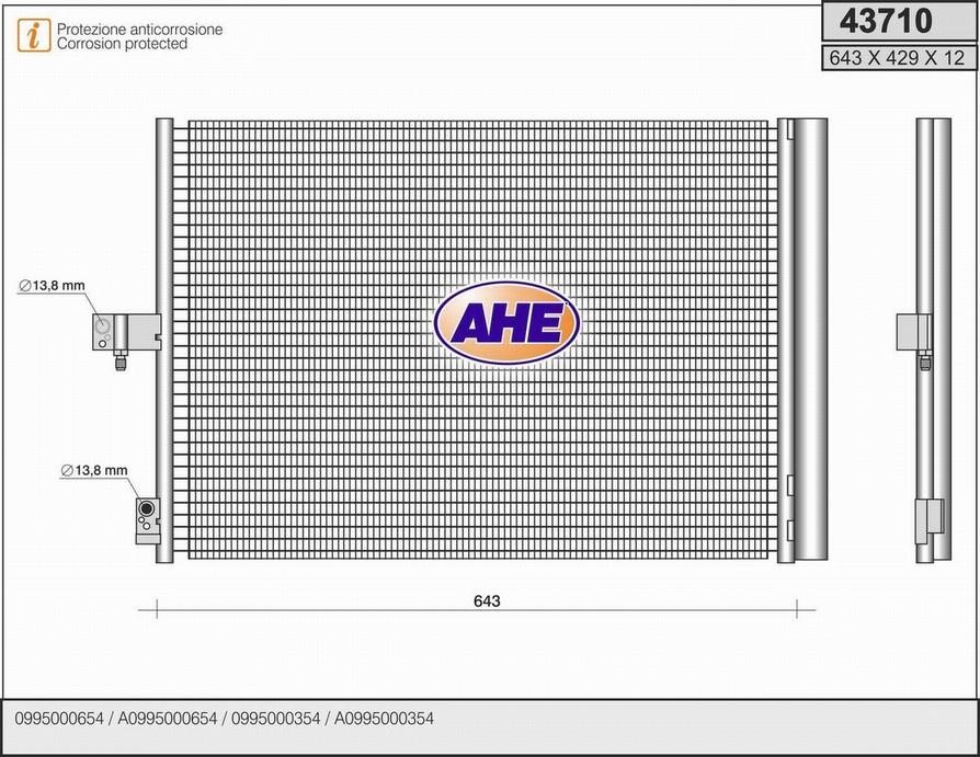 AHE 43710 Condenser 43710: Buy near me in Poland at 2407.PL - Good price!