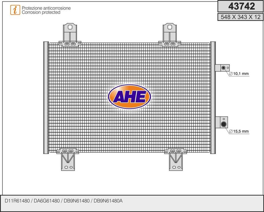 AHE 43742 Condenser 43742: Buy near me in Poland at 2407.PL - Good price!