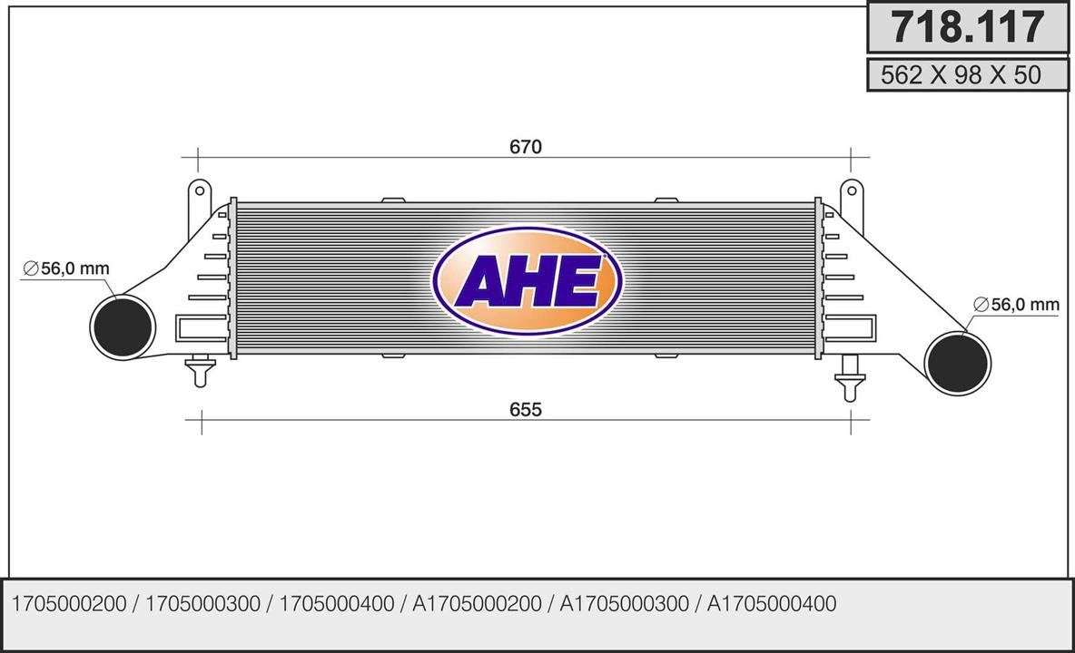 AHE 718.117 Intercooler, charger 718117: Buy near me in Poland at 2407.PL - Good price!