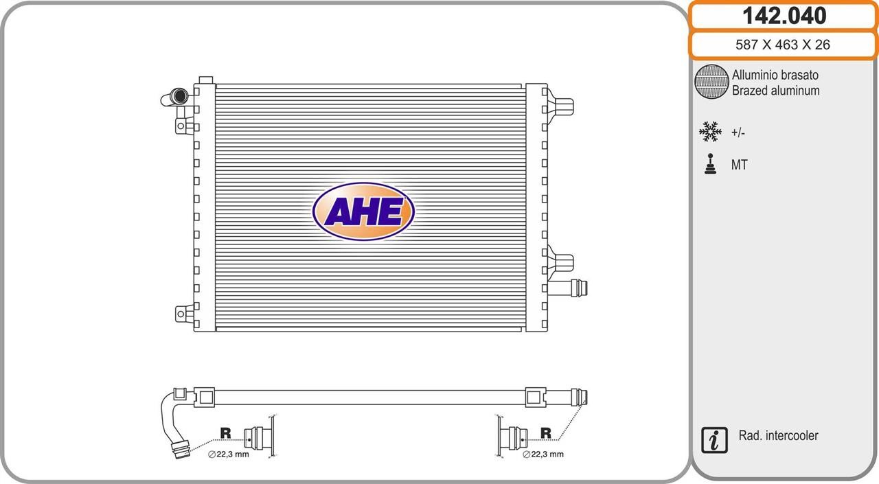 AHE 142.040 Радиатор охлаждения двигателя 142040: Отличная цена - Купить в Польше на 2407.PL!