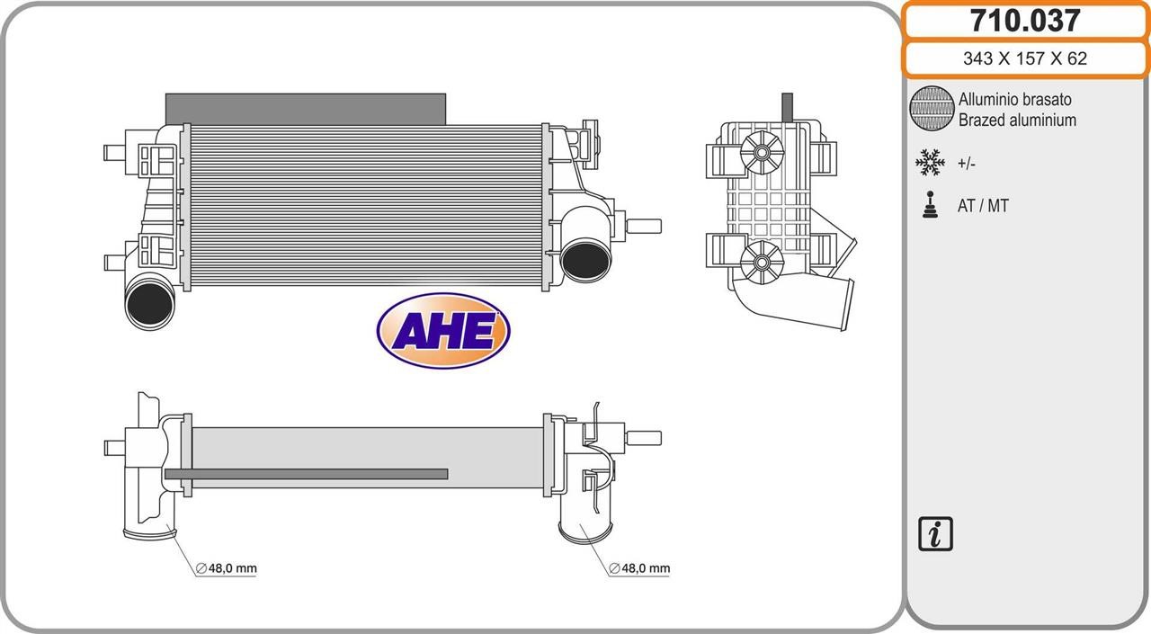 AHE 710.037 Intercooler, charger 710037: Buy near me in Poland at 2407.PL - Good price!