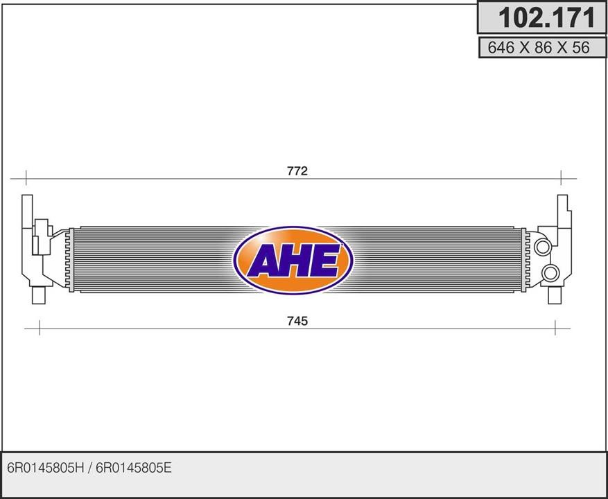 AHE 102.171 Радіатор, система охолодження двигуна 102171: Приваблива ціна - Купити у Польщі на 2407.PL!