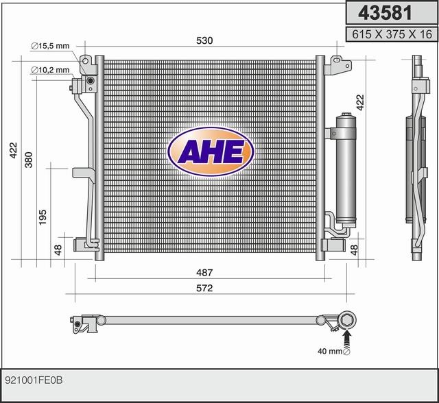 AHE 43581 Радиатор кондиционера (Конденсатор) 43581: Отличная цена - Купить в Польше на 2407.PL!