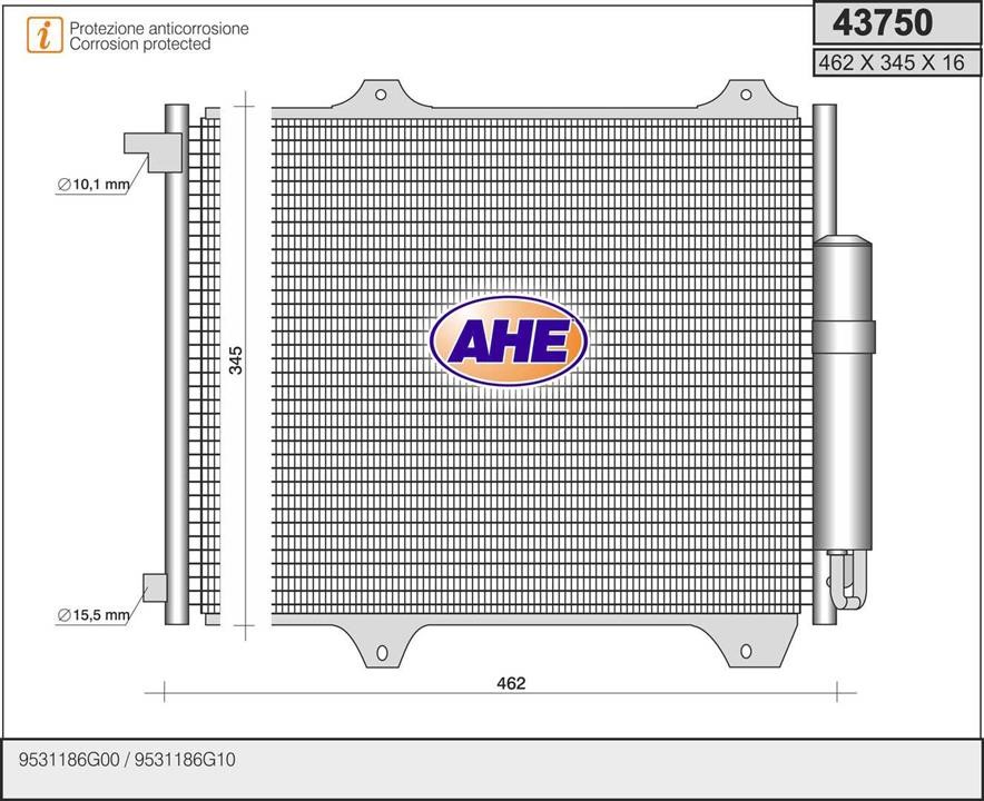 AHE 43750 Condenser 43750: Buy near me in Poland at 2407.PL - Good price!