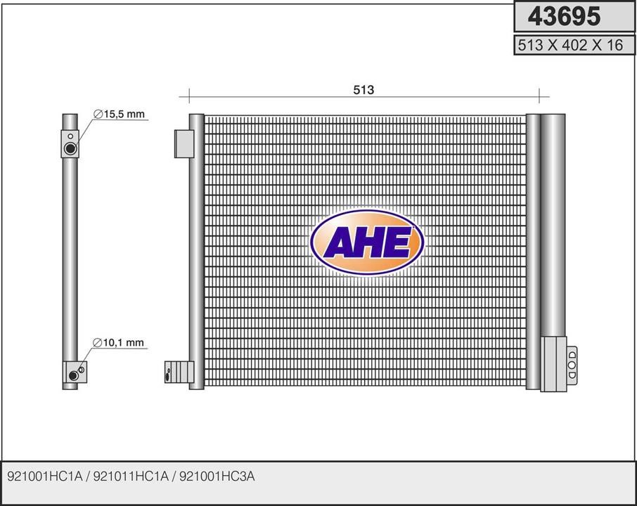 AHE 43695 Condenser 43695: Buy near me in Poland at 2407.PL - Good price!