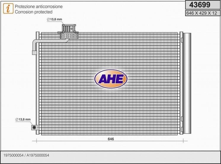 AHE 43699 Condenser 43699: Buy near me in Poland at 2407.PL - Good price!