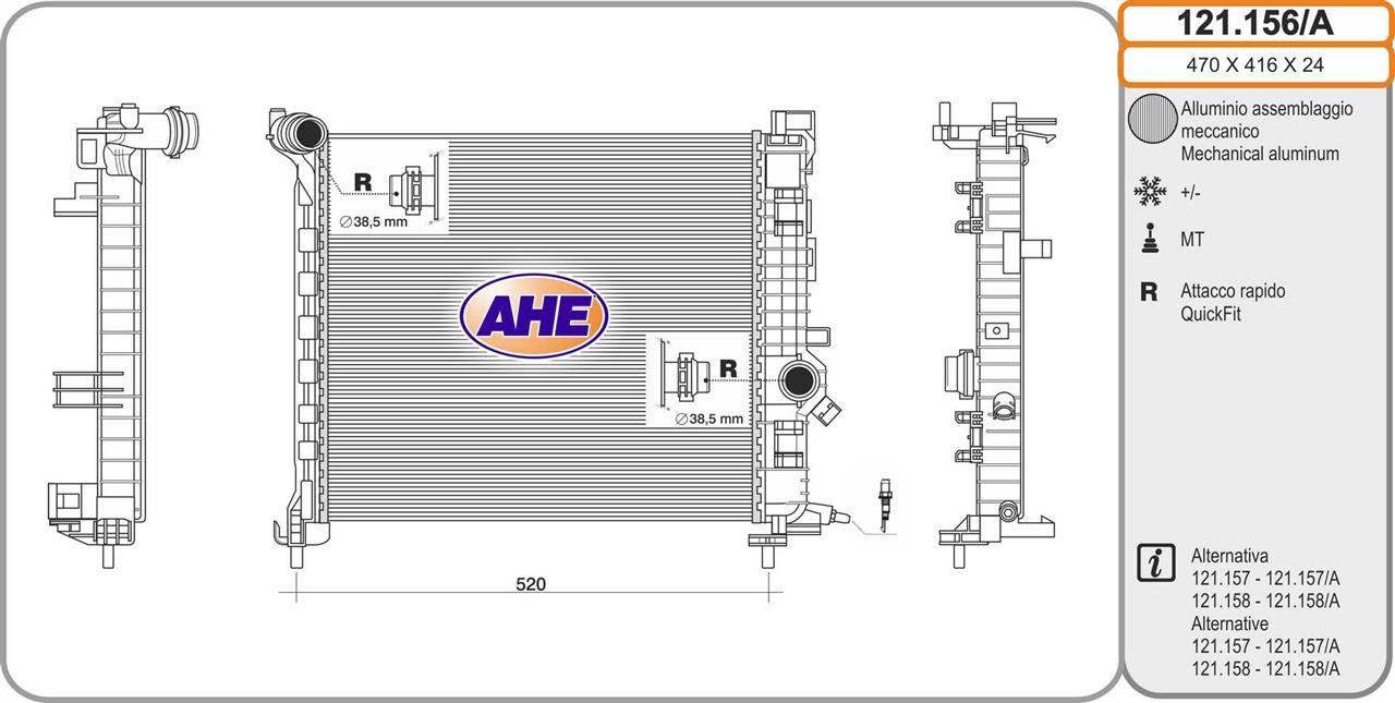 AHE 121.156/A Kühler motorkühlung 121156A: Kaufen Sie zu einem guten Preis in Polen bei 2407.PL!