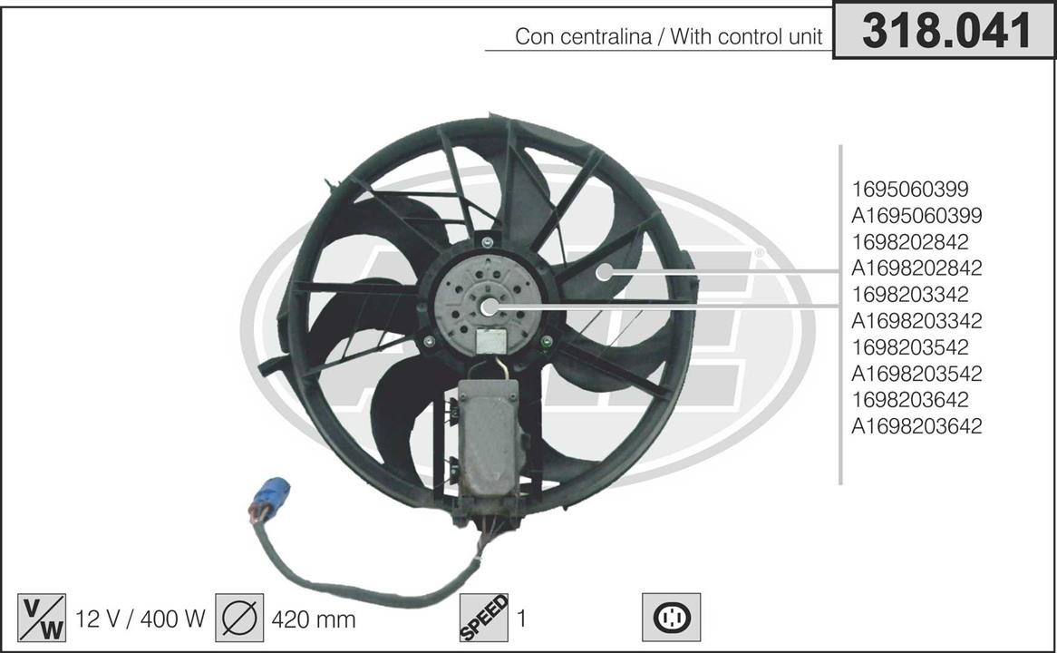 AHE 318.041 Fan, radiator 318041: Buy near me in Poland at 2407.PL - Good price!