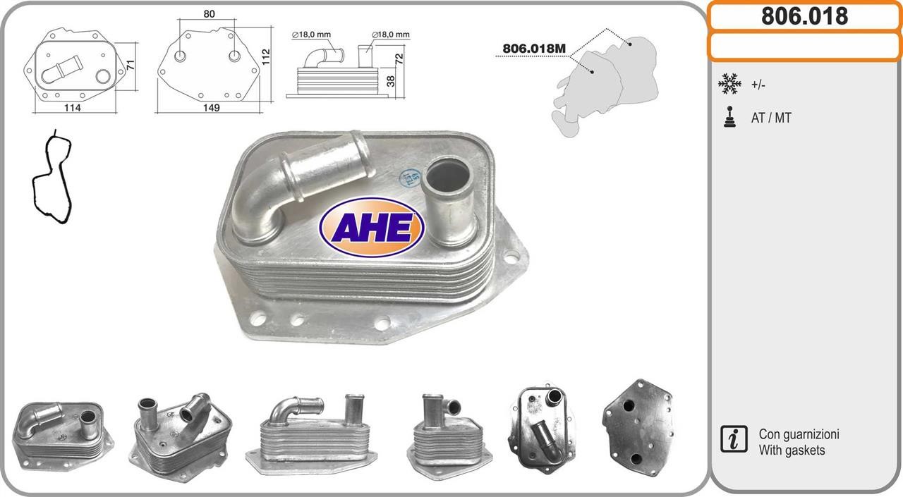 AHE 806.018 Oil Cooler, engine oil 806018: Buy near me in Poland at 2407.PL - Good price!