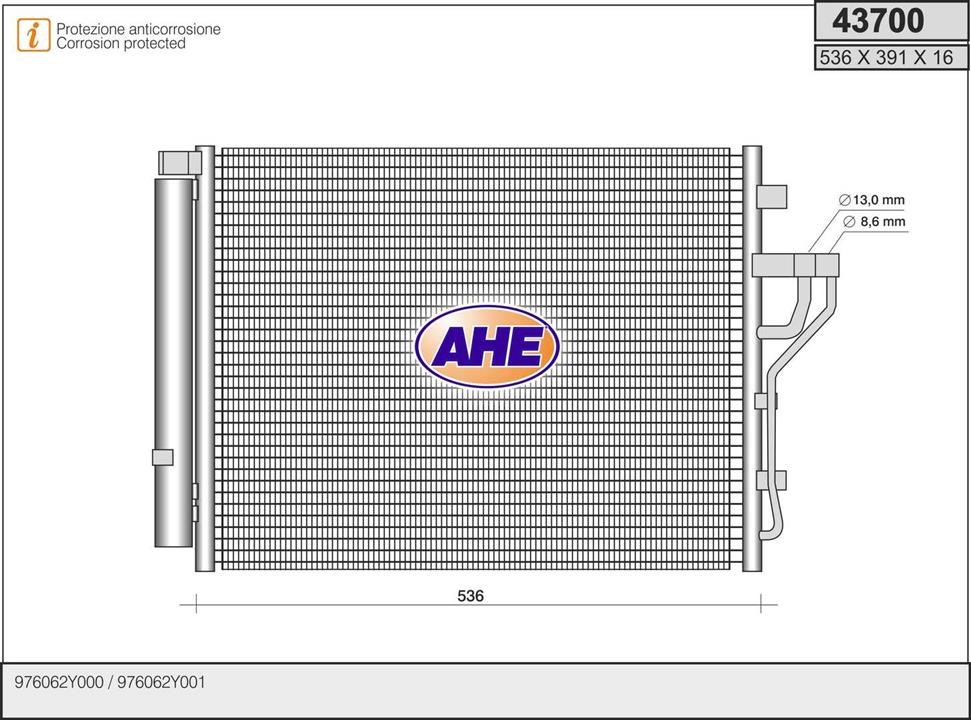 AHE 43700 Condenser 43700: Buy near me in Poland at 2407.PL - Good price!