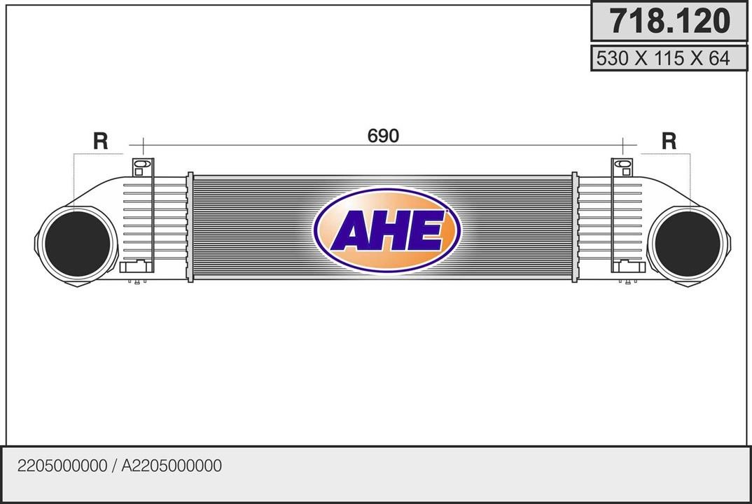 AHE 718.120 Intercooler, charger 718120: Buy near me in Poland at 2407.PL - Good price!
