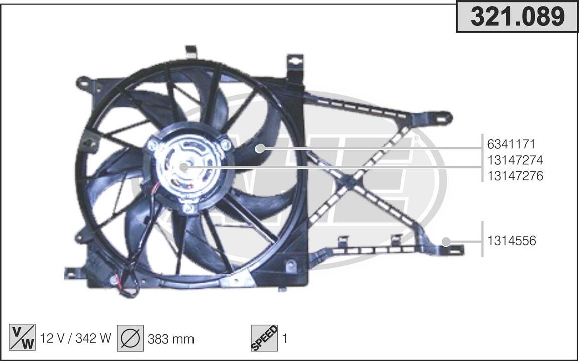 AHE 321.089 Fan, radiator 321089: Buy near me at 2407.PL in Poland at an Affordable price!