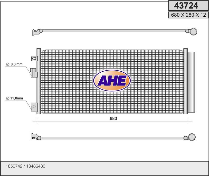 AHE 43724 Condenser 43724: Buy near me in Poland at 2407.PL - Good price!