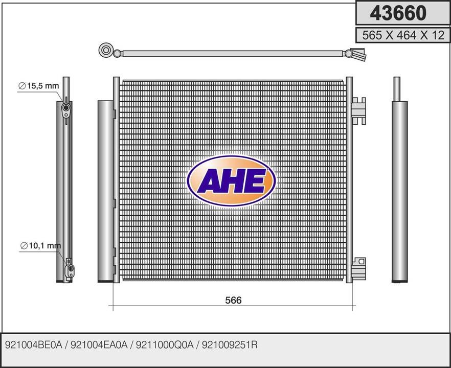AHE 43660 Condenser 43660: Buy near me at 2407.PL in Poland at an Affordable price!