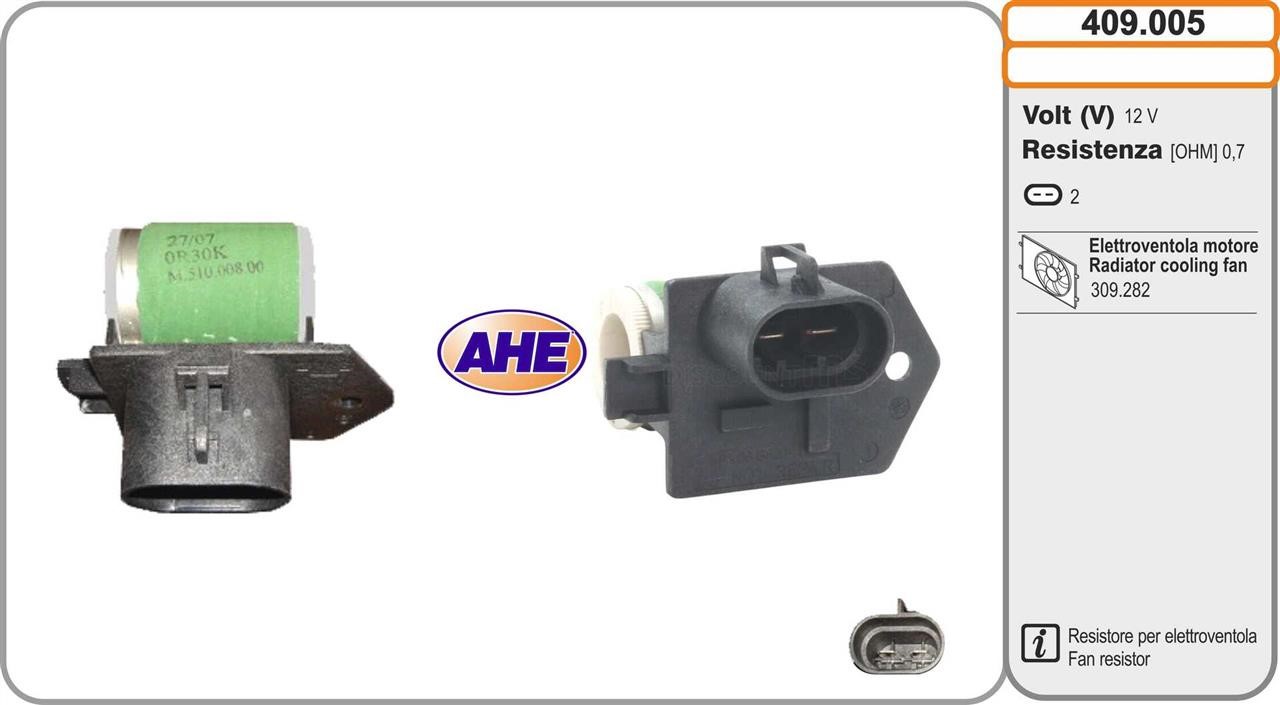 AHE 409.005 Pre-resistor, electro motor radiator fan 409005: Buy near me at 2407.PL in Poland at an Affordable price!
