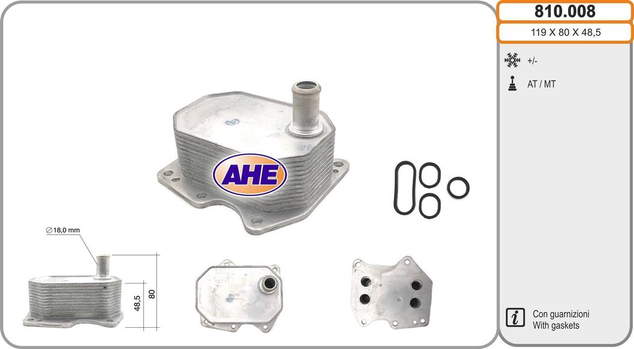 AHE 810.008 Oil Cooler, engine oil 810008: Buy near me in Poland at 2407.PL - Good price!