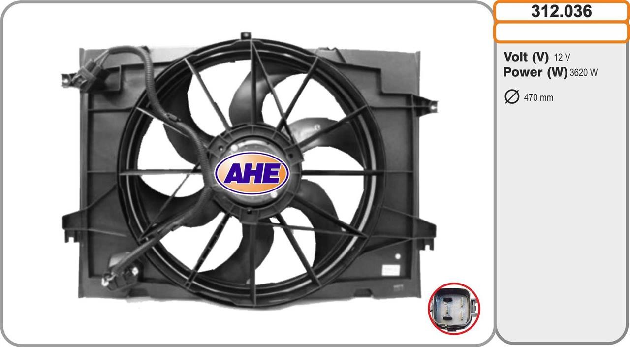 AHE 312.036 Hub, engine cooling fan wheel 312036: Buy near me in Poland at 2407.PL - Good price!