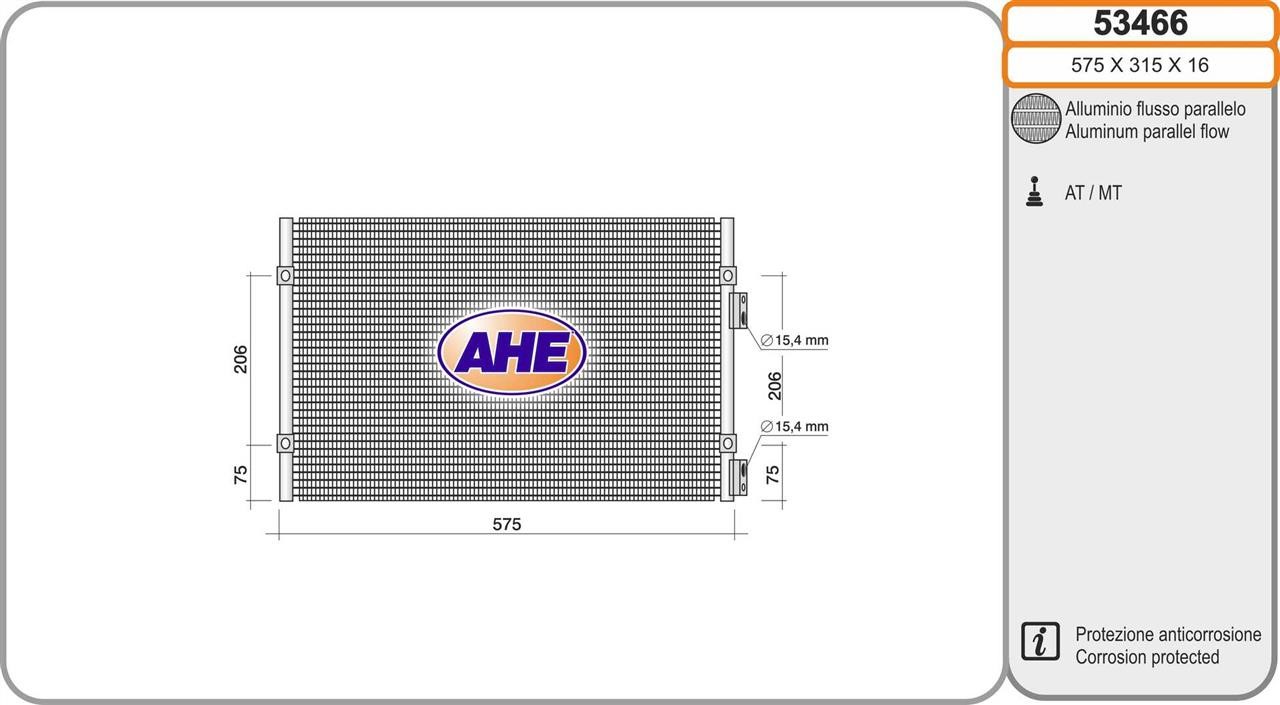 AHE 53466 Радиатор кондиционера (Конденсатор) 53466: Отличная цена - Купить в Польше на 2407.PL!