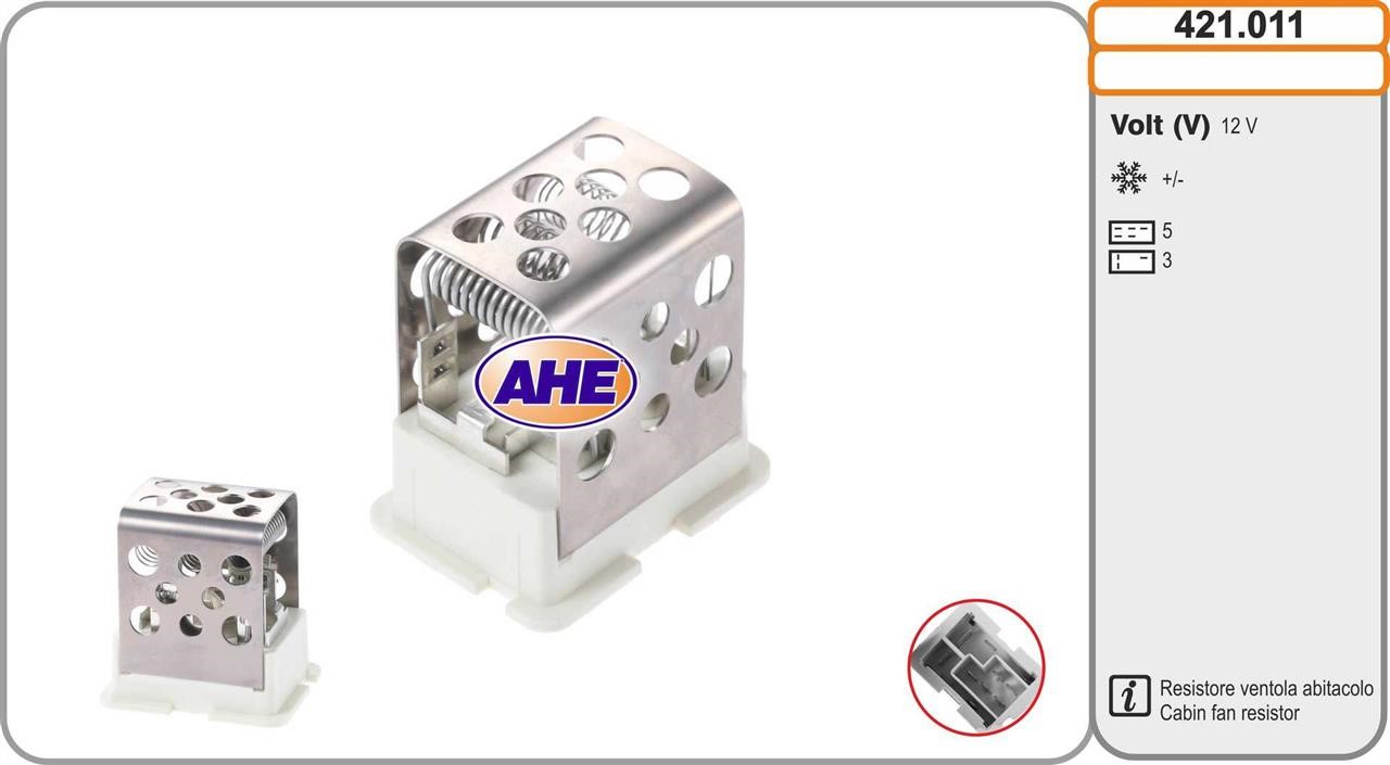 AHE 421.011 Pre-resistor, electro motor radiator fan 421011: Buy near me in Poland at 2407.PL - Good price!