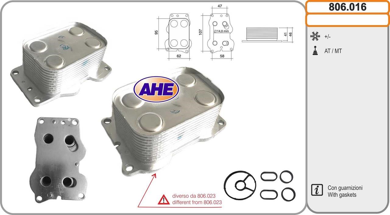 AHE 806.016 Oil Cooler, engine oil 806016: Buy near me in Poland at 2407.PL - Good price!