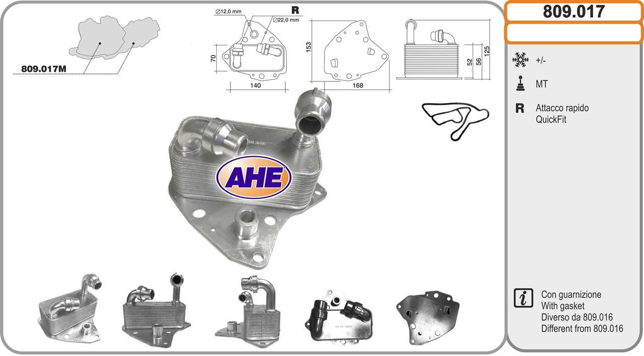 AHE 809.017 Oil Cooler, engine oil 809017: Buy near me in Poland at 2407.PL - Good price!