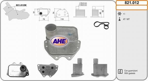 AHE 821.012 Oil Cooler, engine oil 821012: Buy near me in Poland at 2407.PL - Good price!