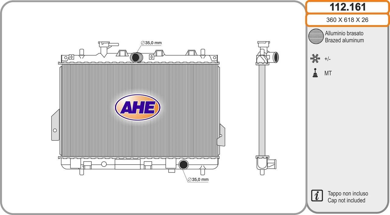 AHE 112.161 Radiator, engine cooling 112161: Buy near me in Poland at 2407.PL - Good price!
