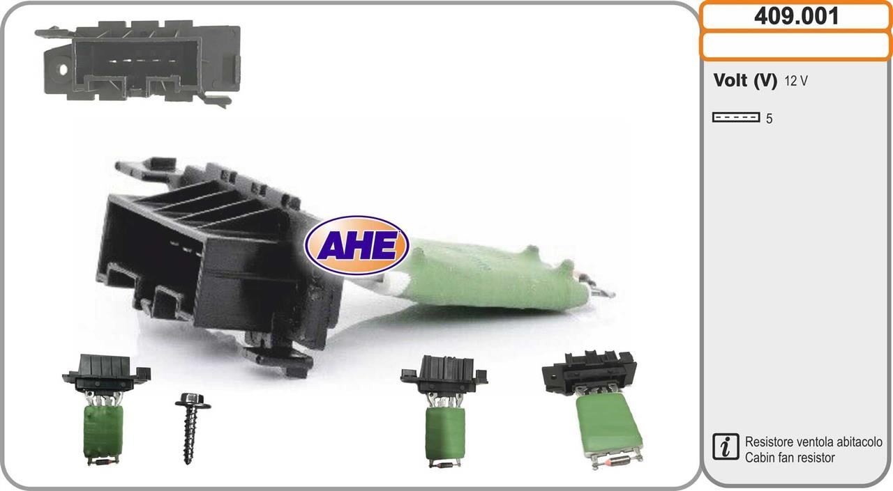 AHE 409.001 Додатковий резистор, електродвигун вентилятора радіатора 409001: Приваблива ціна - Купити у Польщі на 2407.PL!