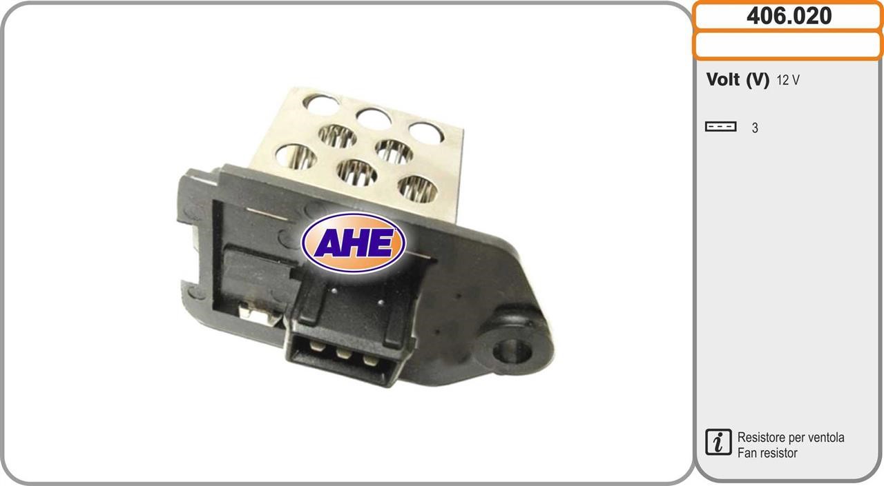 AHE 406.020 Pre-resistor, electro motor radiator fan 406020: Buy near me in Poland at 2407.PL - Good price!