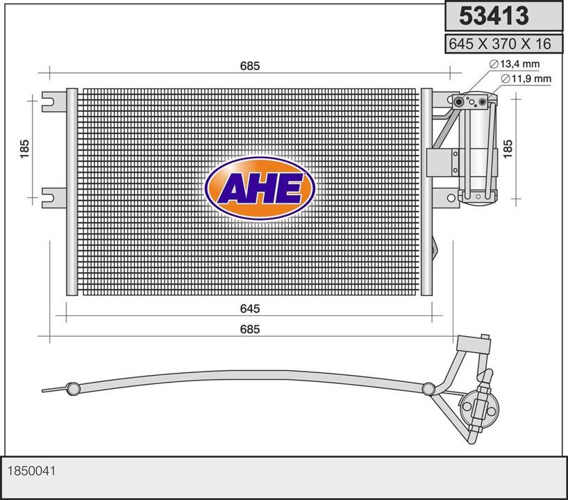 AHE 53413 Радиатор кондиционера (Конденсатор) 53413: Купить в Польше - Отличная цена на 2407.PL!