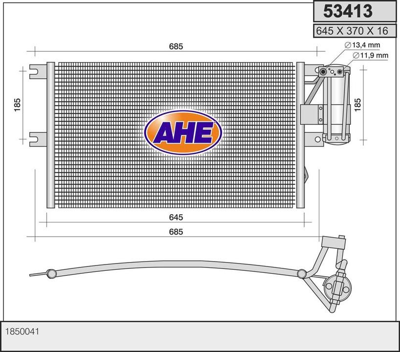 AHE 53413 Радиатор кондиционера (Конденсатор) 53413: Отличная цена - Купить в Польше на 2407.PL!