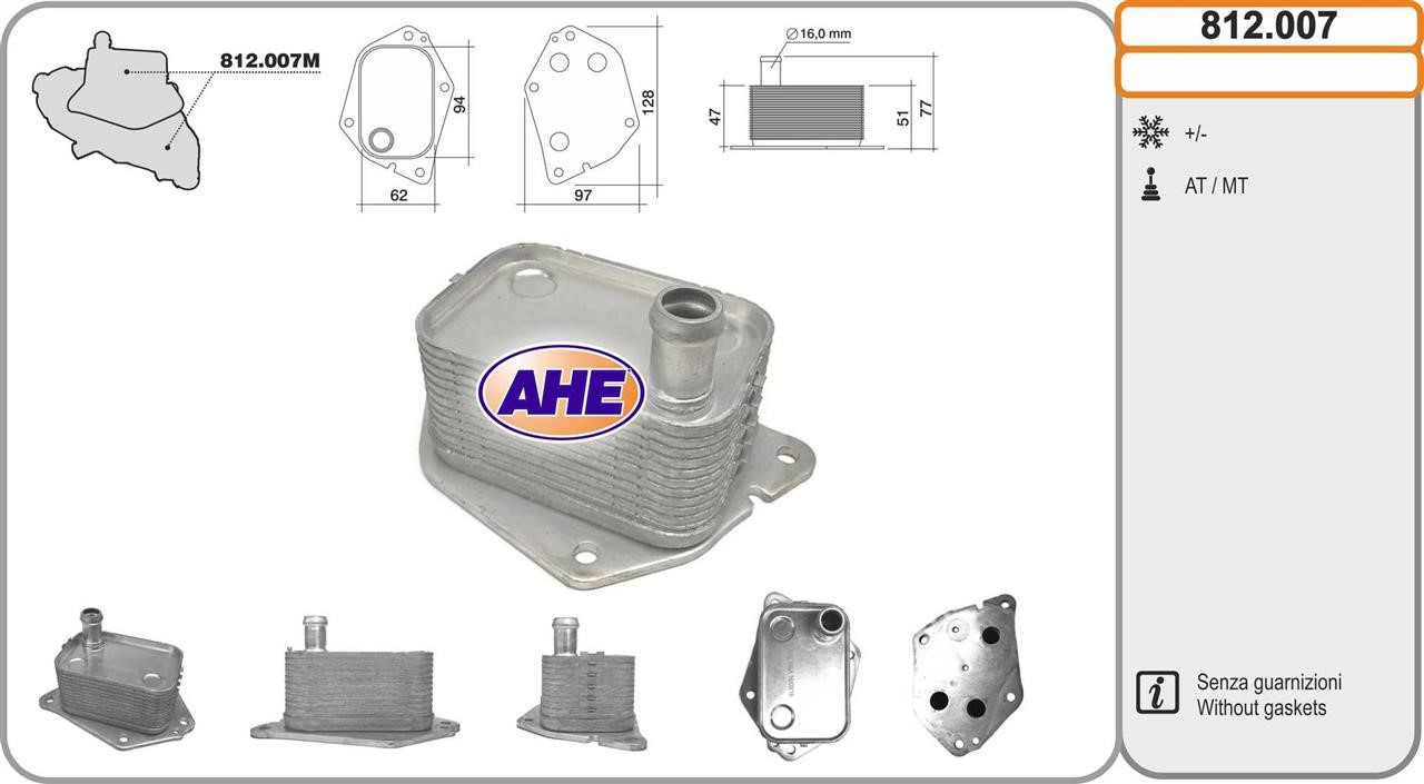 AHE 812.007 Oil Cooler, engine oil 812007: Buy near me in Poland at 2407.PL - Good price!