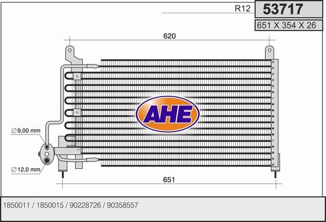AHE 53717 Радиатор кондиционера (Конденсатор) 53717: Отличная цена - Купить в Польше на 2407.PL!