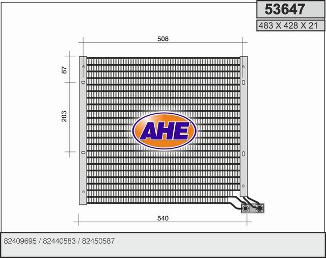 AHE 53647 Радиатор кондиционера (Конденсатор) 53647: Отличная цена - Купить в Польше на 2407.PL!