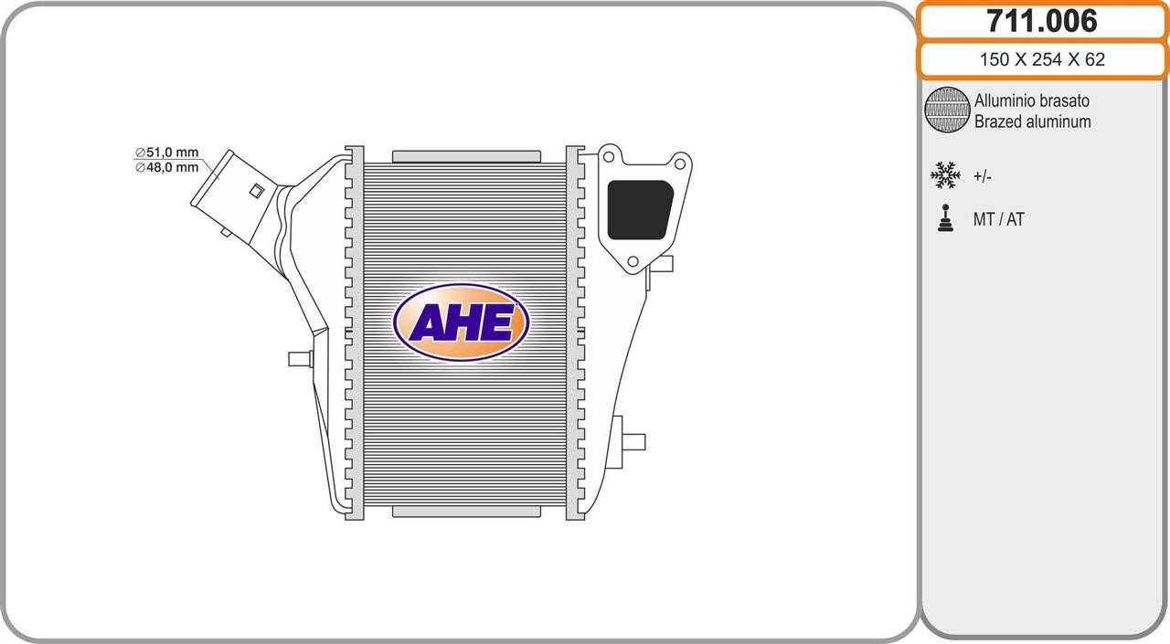 AHE 711.006 Интеркулер 711006: Отличная цена - Купить в Польше на 2407.PL!