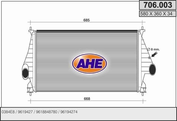 AHE 706.003 Ladeluftkühler 706003: Kaufen Sie zu einem guten Preis in Polen bei 2407.PL!