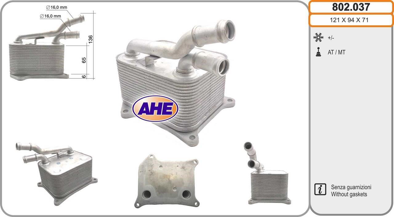AHE 802.037 Oil Cooler, engine oil 802037: Buy near me at 2407.PL in Poland at an Affordable price!