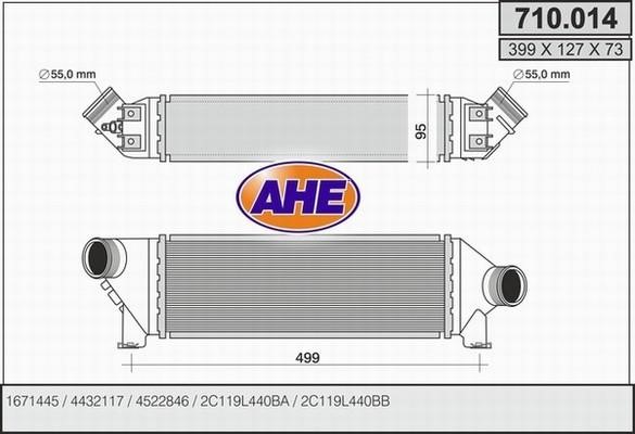 AHE 710.014 Intercooler, charger 710014: Buy near me in Poland at 2407.PL - Good price!
