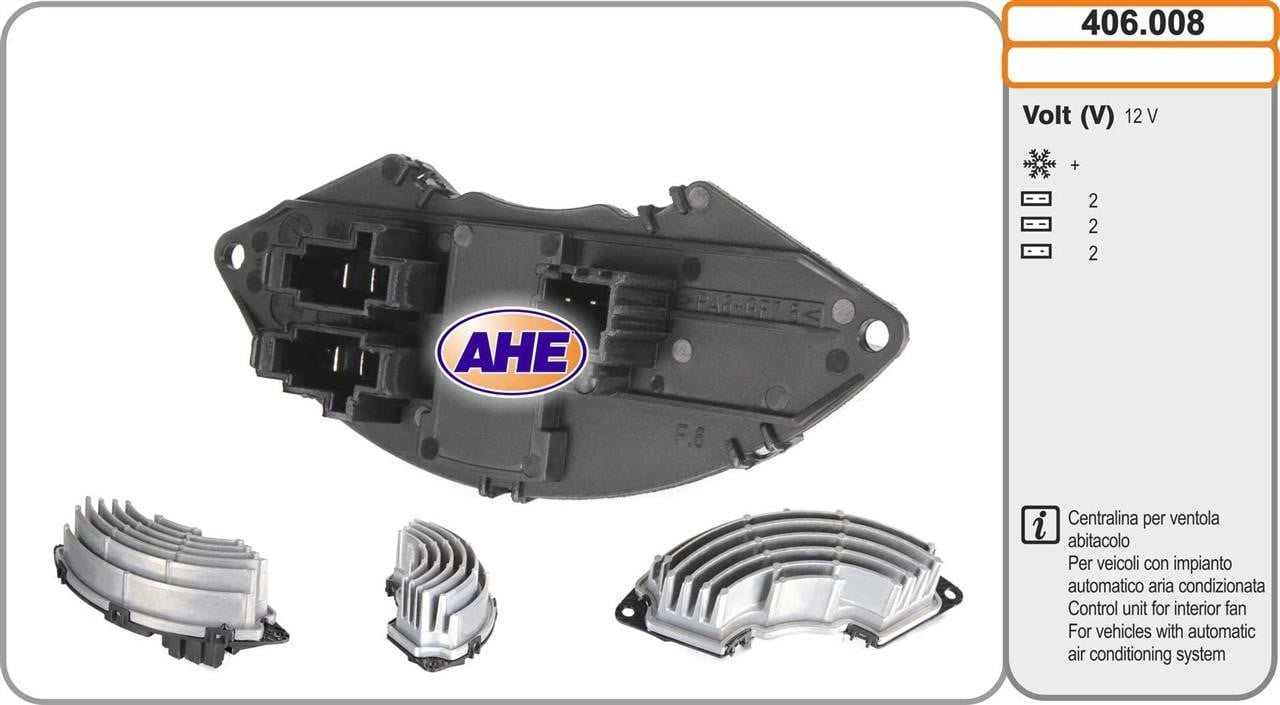 AHE 406.008 Control Unit, electric fan (engine cooling) 406008: Buy near me in Poland at 2407.PL - Good price!